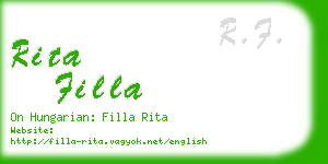 rita filla business card